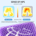 Honeycomb Gel Seat Cushion Decompression Back Sciatica Car Wheelchair
