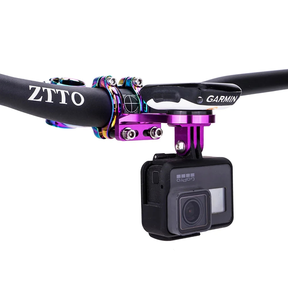 Bike Stem Computer Mount GPS GoPro Light Holder MTB Road Bracket Secondary image