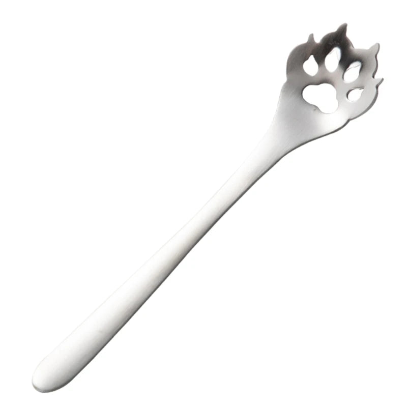 Cat Paw Teaspoon 304 Stainless Steel – Cute Coffee & Ice Cream Spoon Gift