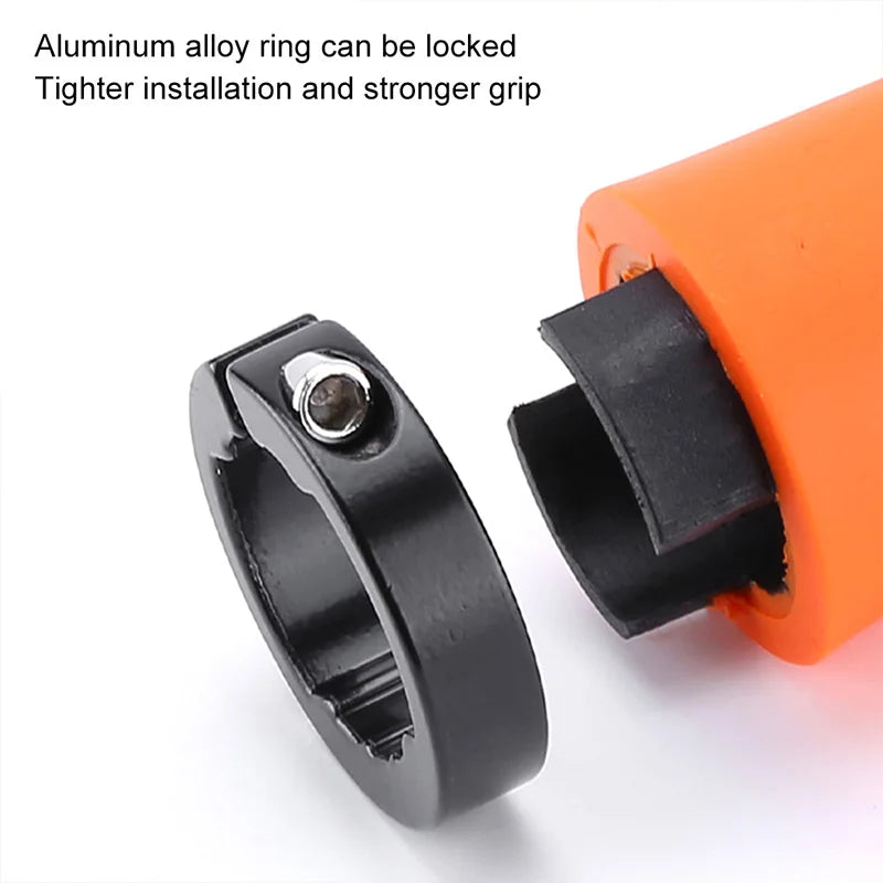 MTB Handlebar Grips Lock-On Anti-Slip Soft Rubber 22.2mm Bike