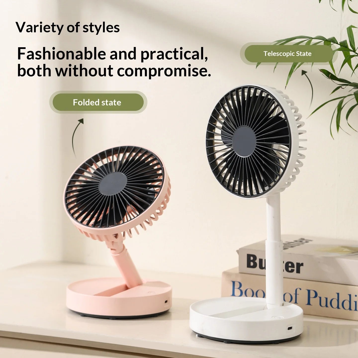5-Inch Foldable USB Mini Fan UK Portable Desktop Cooling Fan