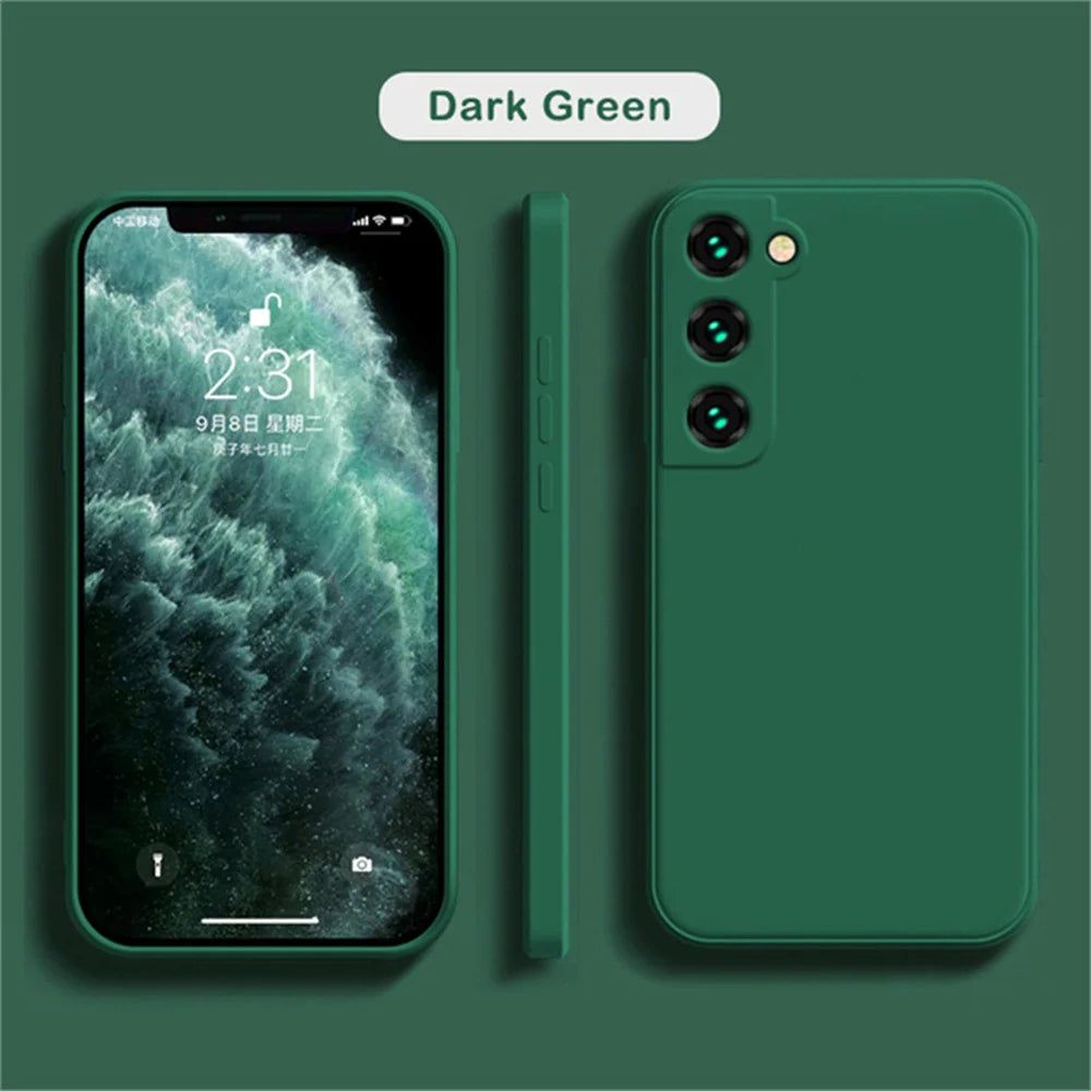 Luxury Liquid Silicone Case for Samsung Galaxy S20 S21 S22 S23 S24 S25