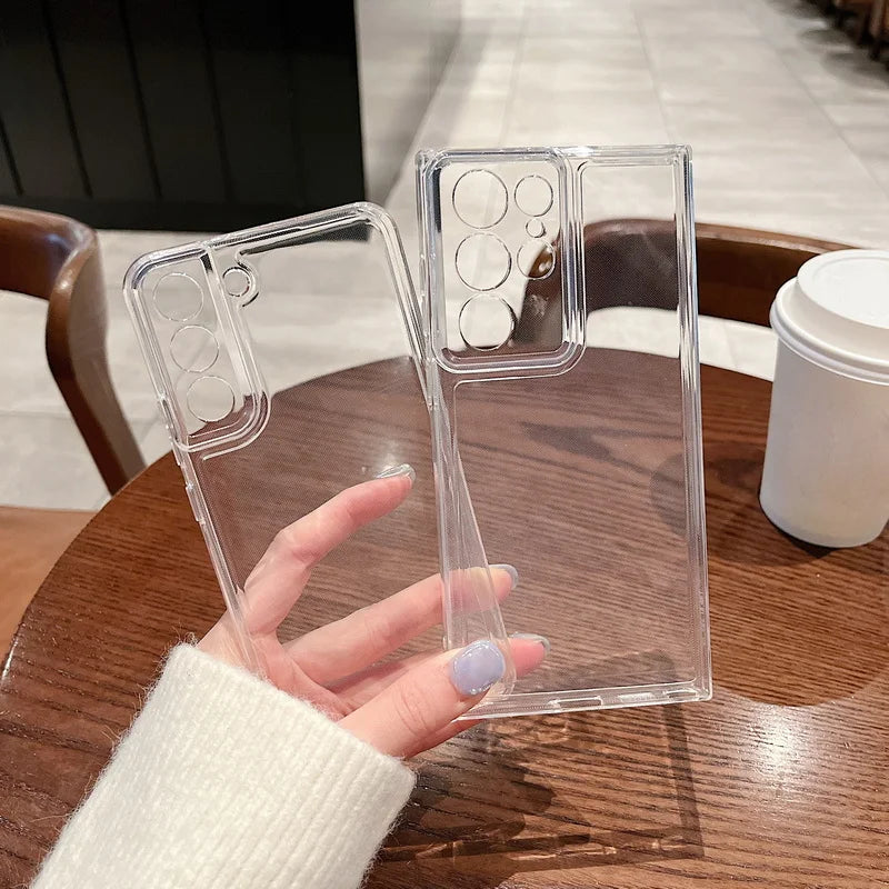 Clear Silicone Case for Samsung Galaxy S21 S22 S23 S24 S25 & A Series