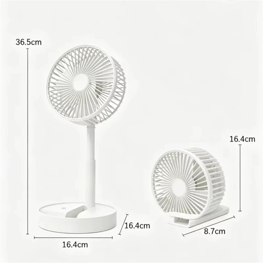 Mini Oscillating Desk Fan Portable Battery Table Fan