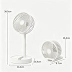 Mini Oscillating Desk Fan Portable Battery Table Fan