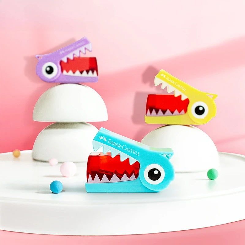 Faber-Castell Dinosaur Pencil Sharpener Cute Kids Stationery Tool