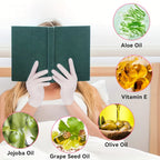 Reusable silicone hand gloves with natural moisturizing ingredients aloe honey spa treatment