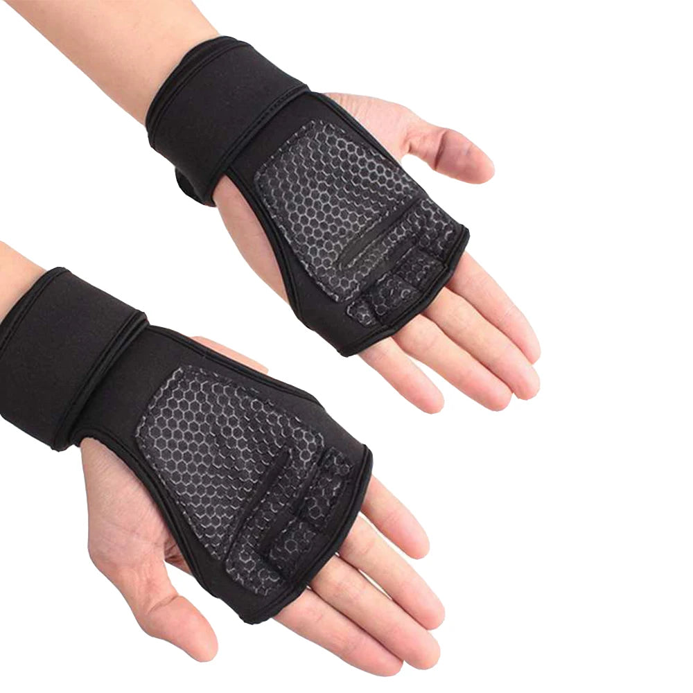 Workout Gloves Half Finger Wrist Wrap Gym Weight Lifting Cycling Secondary image
