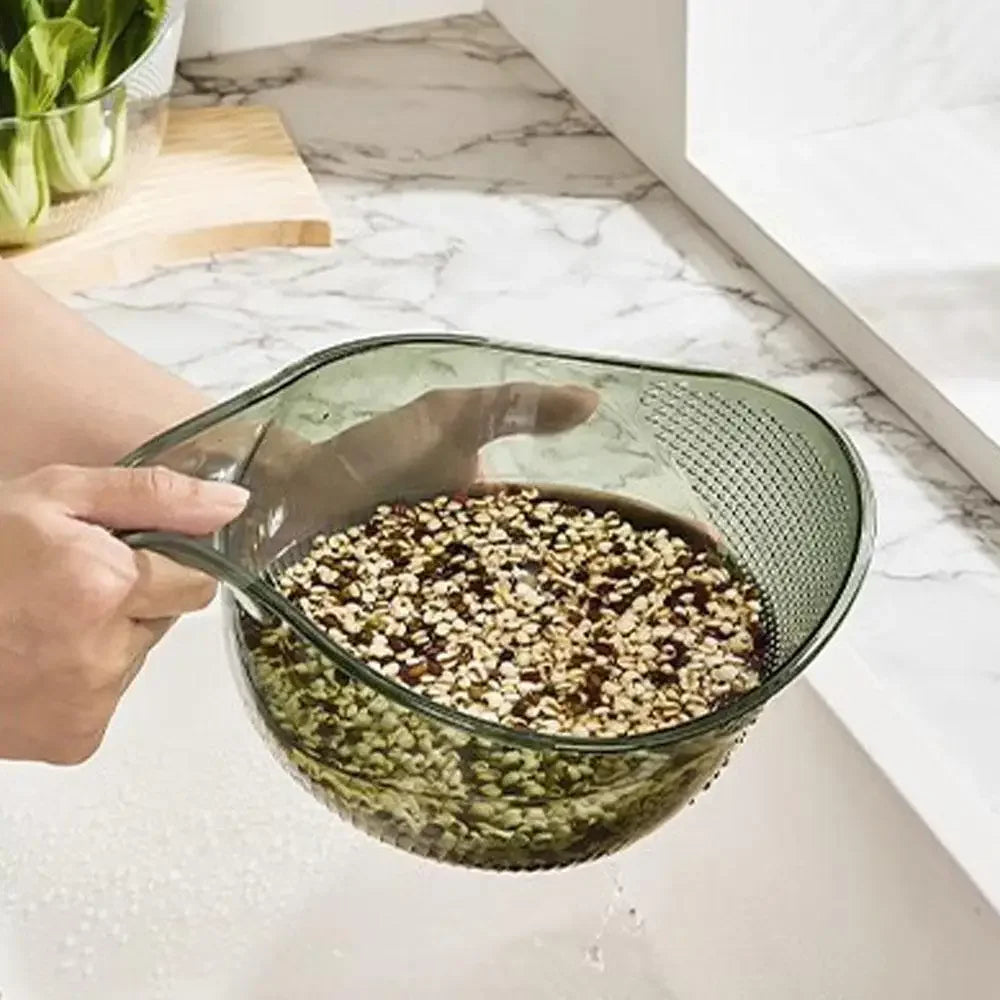 Rice Washing Bowl Plastic Colander Sieve