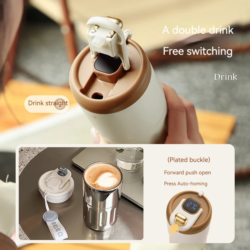 450ml Stainless Steel Thermo Water Bottle LED Temperature Display Mug