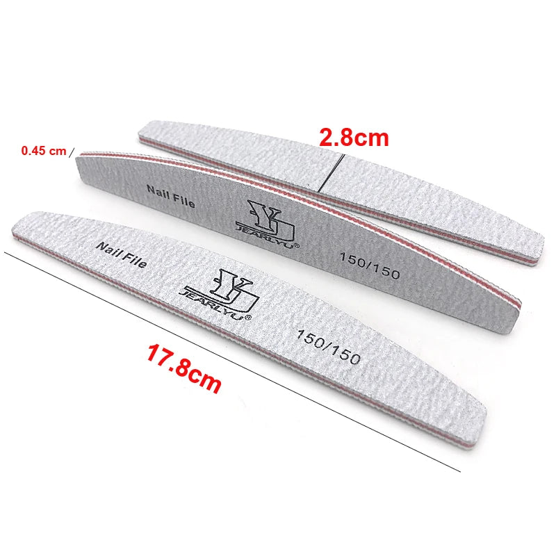 5Pcs Nail File Set Professional Grit Manicure Buffer Kit