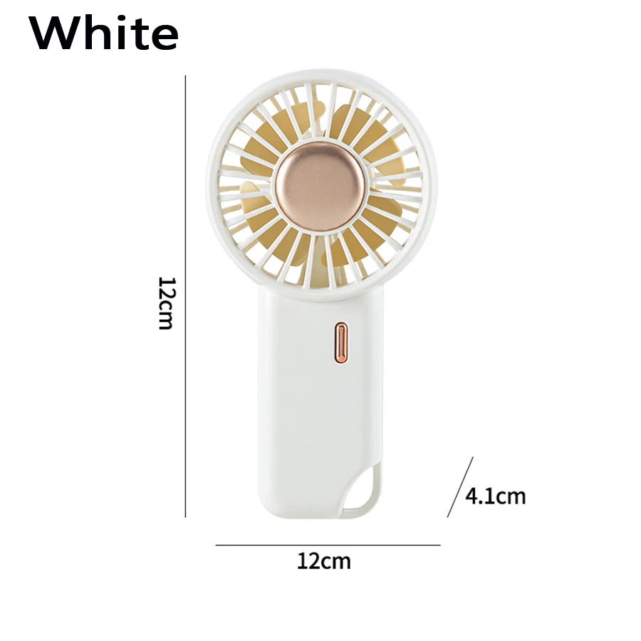 MEET SUN Mini Handheld Fan UK 3-Speed USB Rechargeable