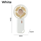 MEET SUN Mini Handheld Fan UK 3-Speed USB Rechargeable