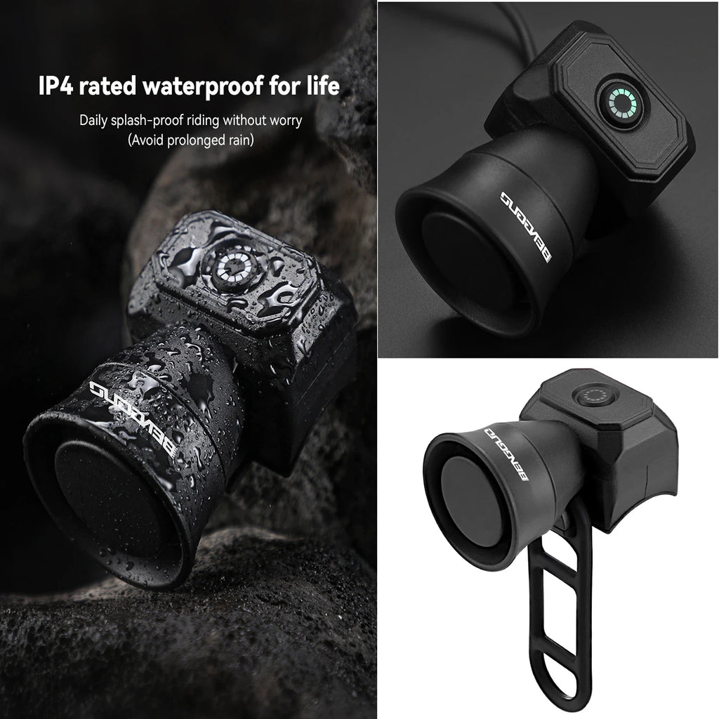 Electric Bike Horn Bell USB Charging Waterproof Bicycle Alarm