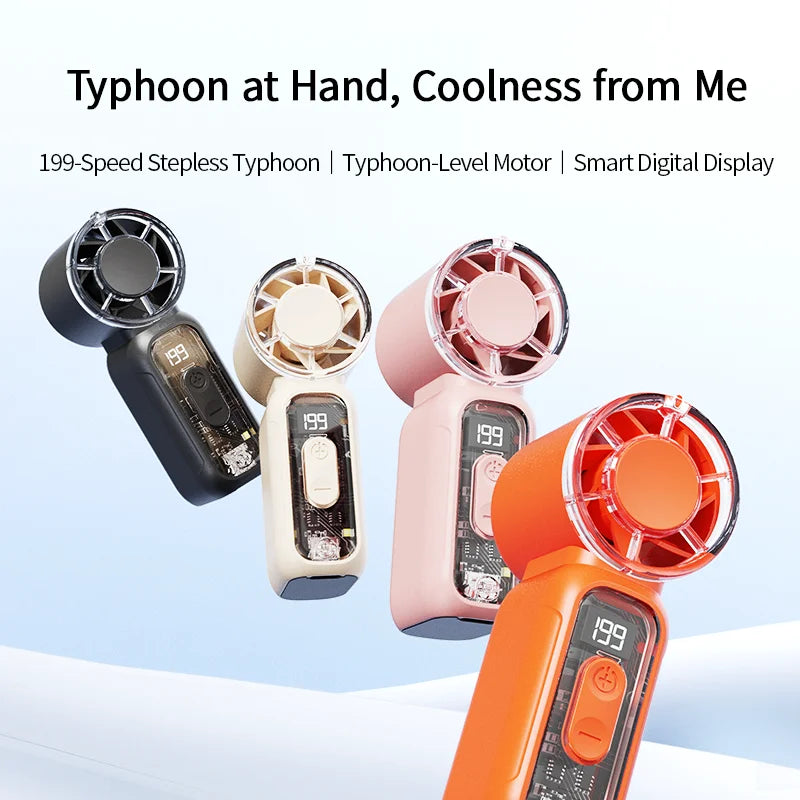 Mini Rechargeable Handheld Fan UK High-Speed Quiet Cooling Fan Secondary image