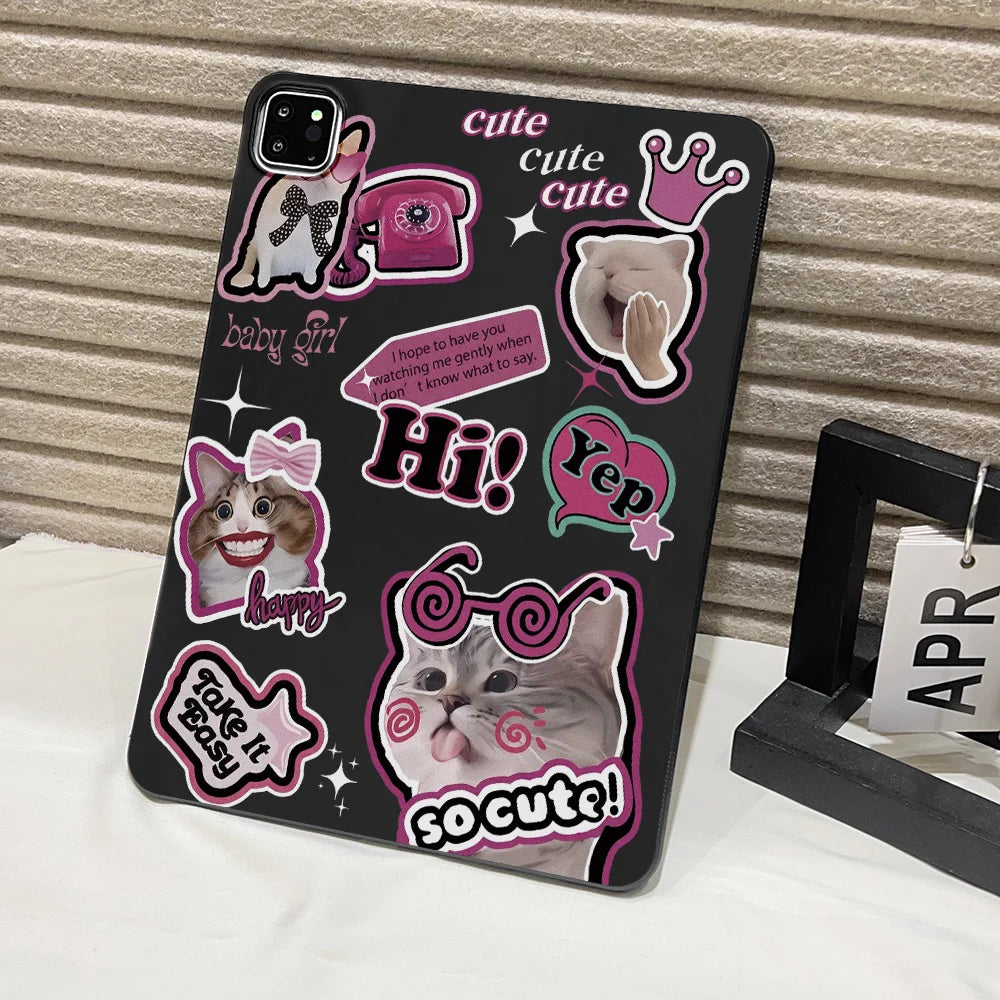 Classic Leopard & Cow Print iPad Case for Air 11 13 Pro & Mini Cover