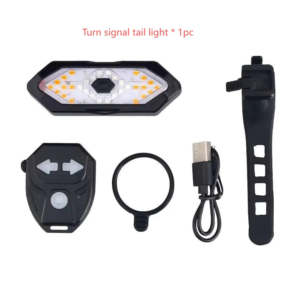Type-C Rechargeable Bike Light with Digital Display