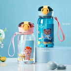 Cartoon Teddy Bear Kids Straw Water Cup Portable Bottle