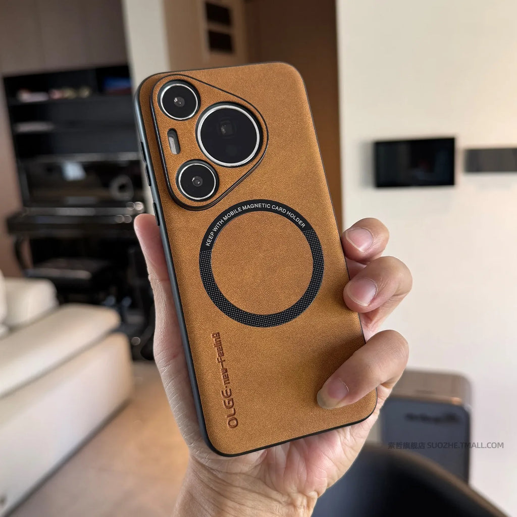 Magnetic Shockproof Leather Case for Huawei Pura 80 70 Pro Ultra