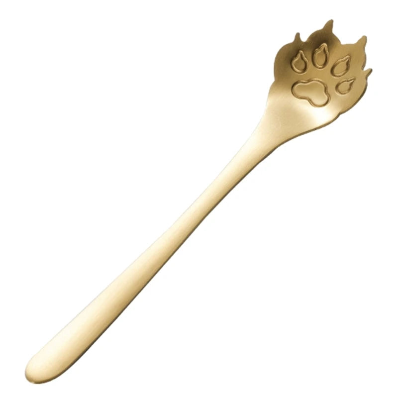 Cat Paw Teaspoon 304 Stainless Steel – Cute Coffee & Ice Cream Spoon Gift