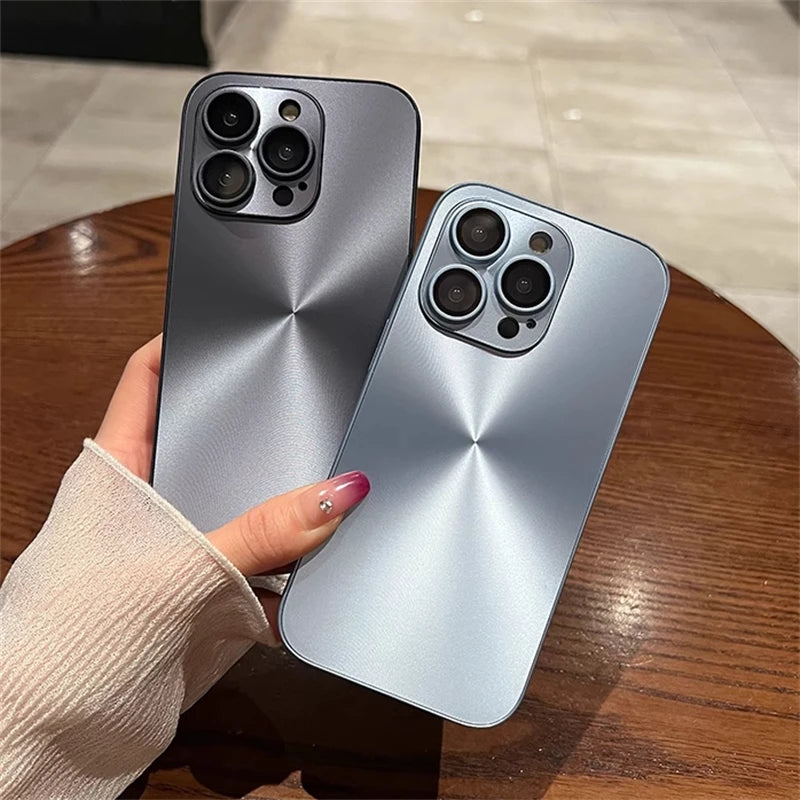 Laser Aurora Matte CD Case for iPhone 11 12 13 14 15 16 Pro Max