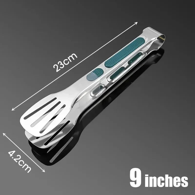 Stainless Steel Kitchen Tongs – Heat Resistant BBQ & Food Clip Tool