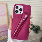 Lemontini Lip Gloss Holder Case for iPhone 17 16 15 14 13 12 Pro Max