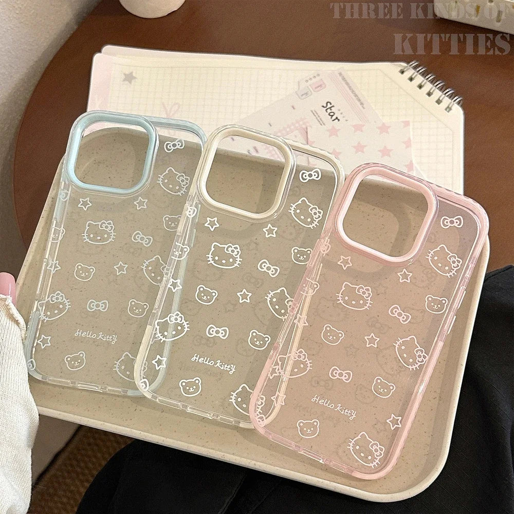 Cute Hello Kitty Transparent iPhone Case