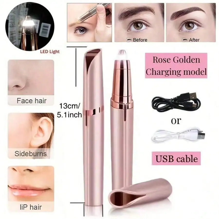 Women Electric Eyebrow Trimmer Facial Hair Remover Eyebrow Pen