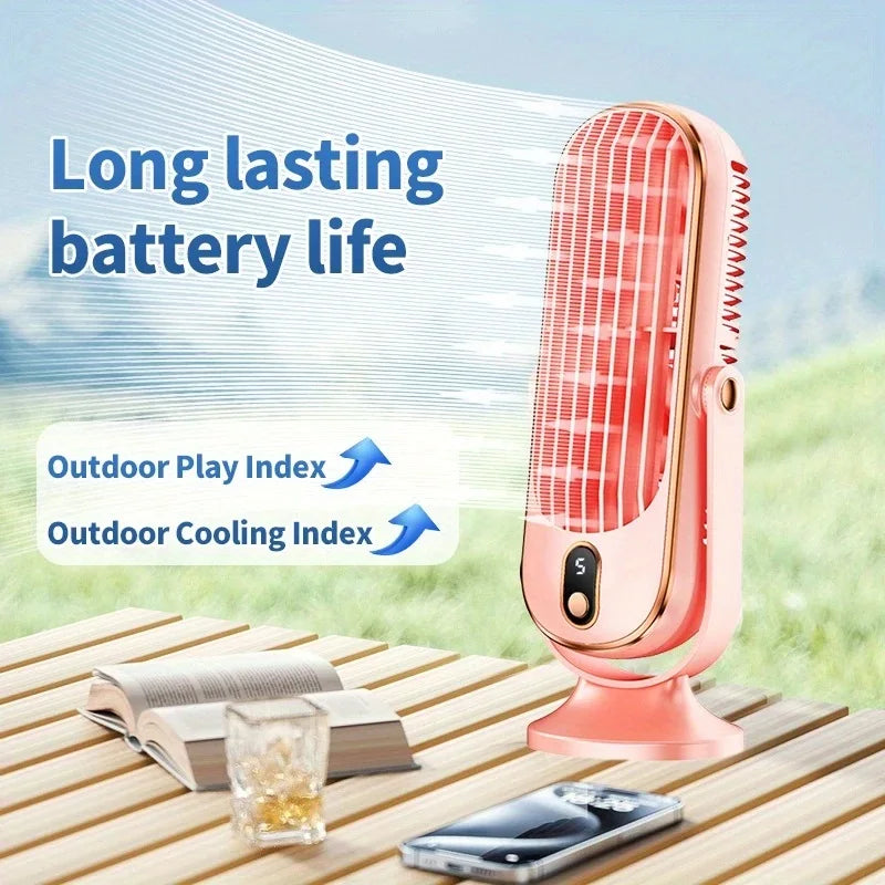 5-Speed USB Mini Air Cooler UK Portable Dual Motor Fan