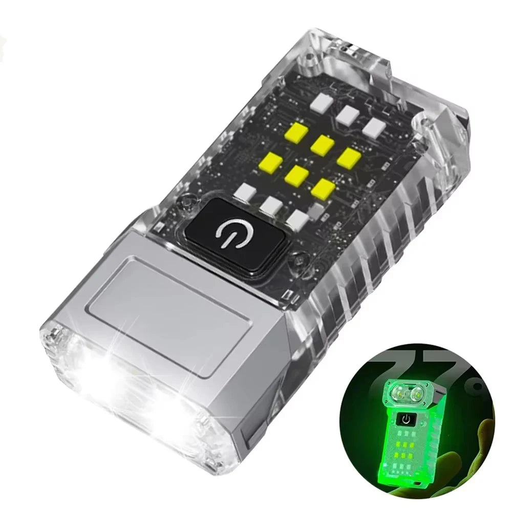 Mini USB Rechargeable COB LED Flashlight Work Light