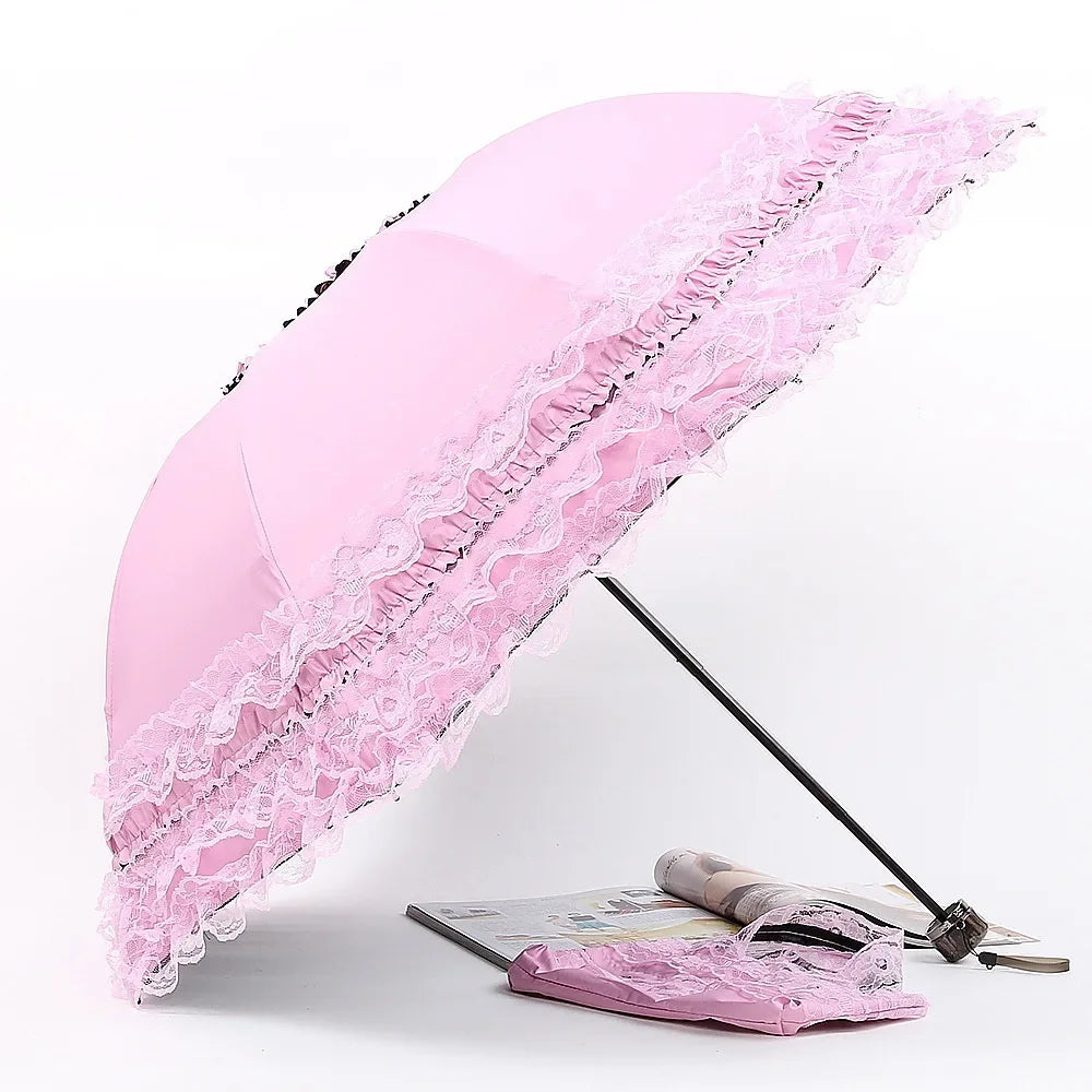 Buy Vintage Lace Gothic Parasol UV Protection Main image