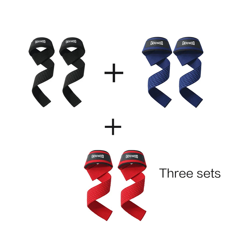 Silicone Gym Hand Grips Lifting Straps Deadlift Wrist Support Pair