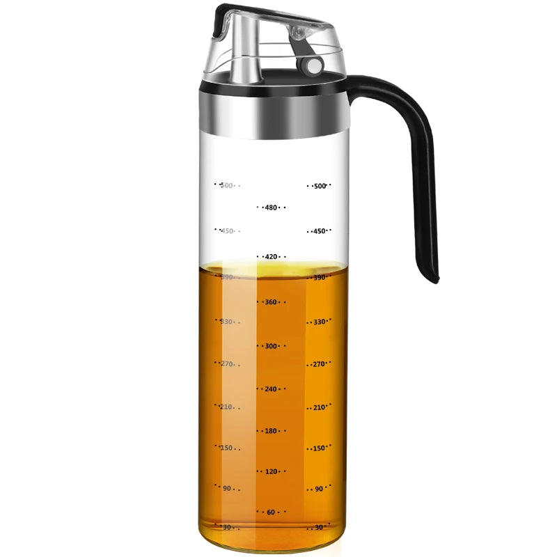 Glass Seasoning Bottle Dispenser Oil, Vinegar & Spice Storage Kitchen Tool