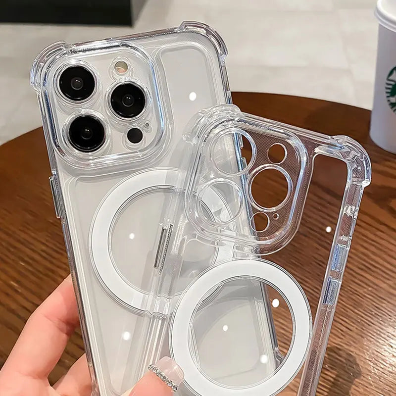 MagSafe Magnetic Clear Case for iPhone 17 16 15 14 13 12 11 Pro Max