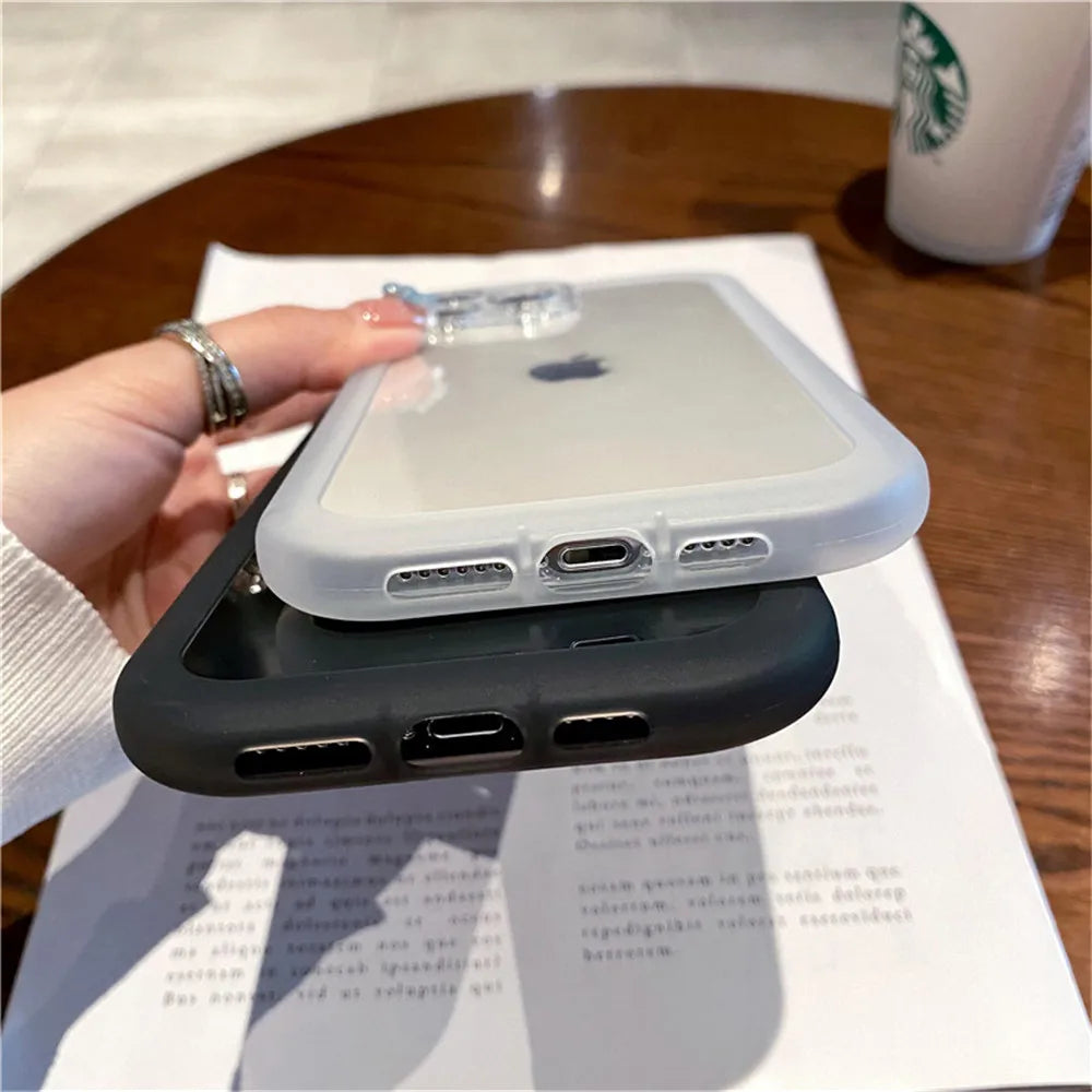 Clear Shockproof Bumper Silicone Case for iPhone 16 15 14 13 Pro Max