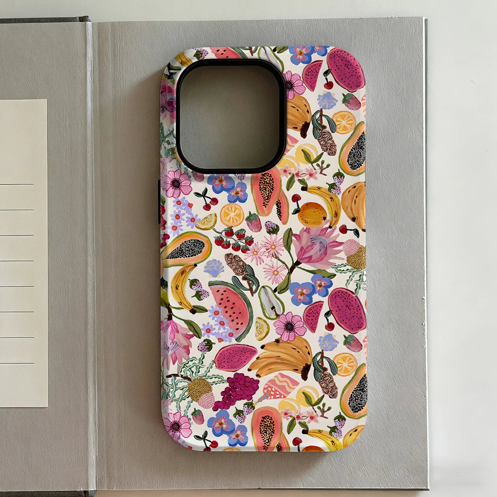 Luxury Lemon Double-Layer Case for iPhone 17 16 15 14 13 12 11 Pro Max