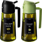 2-in-1 Olive Oil Sprayer Bottle Spray & Pour 470ML Glass Dispenser