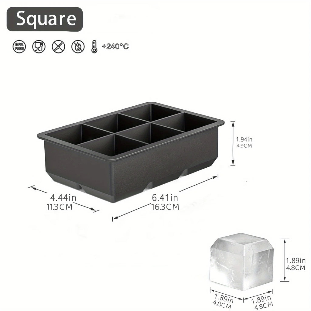 Diamond Rose Gun Shape Ice Cube Mold Silicone Cocktail Ice Maker Tray