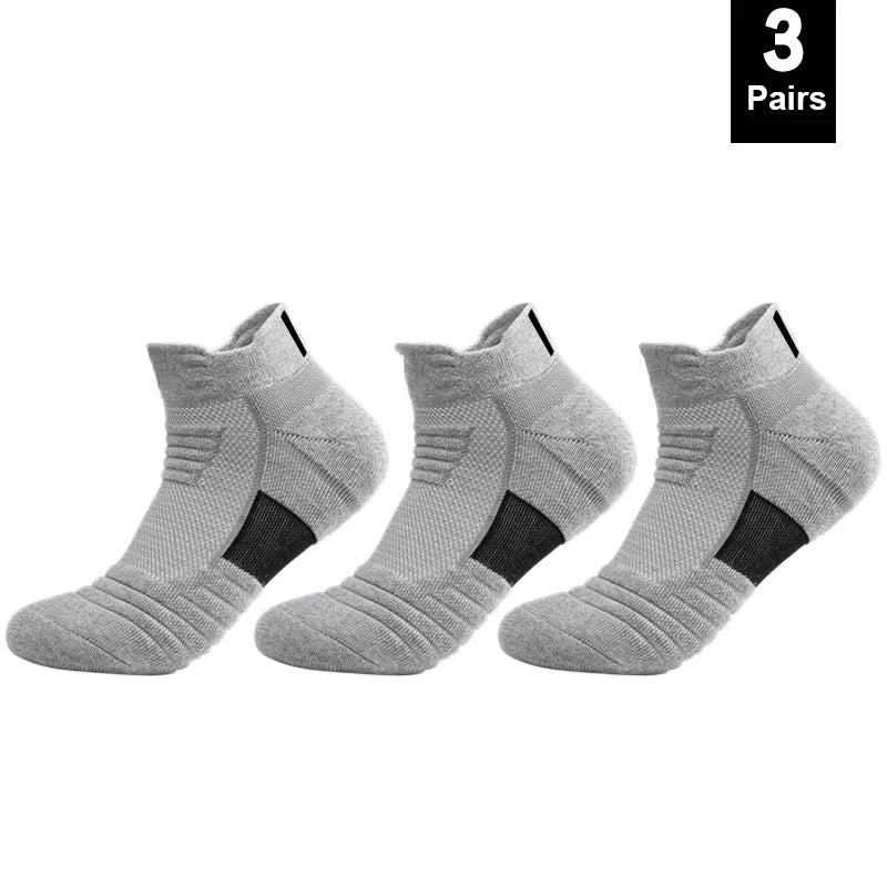Anti-Slip Football Socks Men Breathable Cotton Soccer Socks 3 Pairs