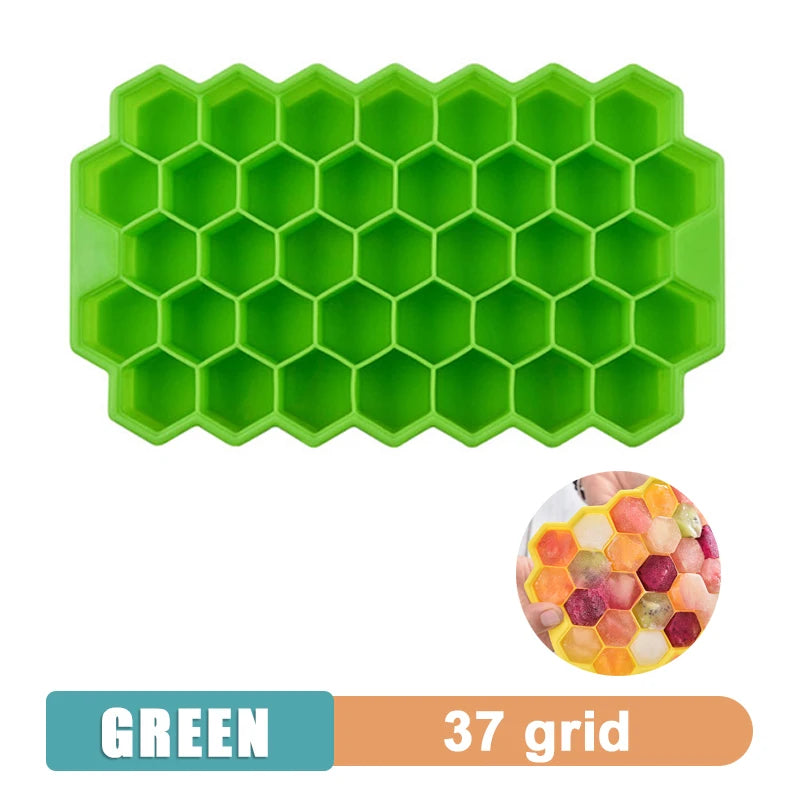 Large Silicone Ice Cube Tray Jumbo Square Ice Maker Mold (4/6/8/15 Grid)