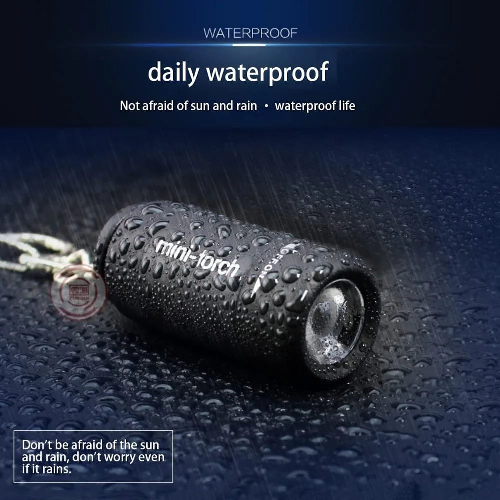 USB Rechargeable Mini Keychain Flashlight Waterproof LED