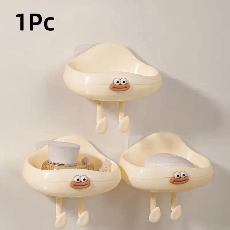 Cloud Soap Box Wall Mounted – Cute Cartoon Drain Soap Holder with Hook
