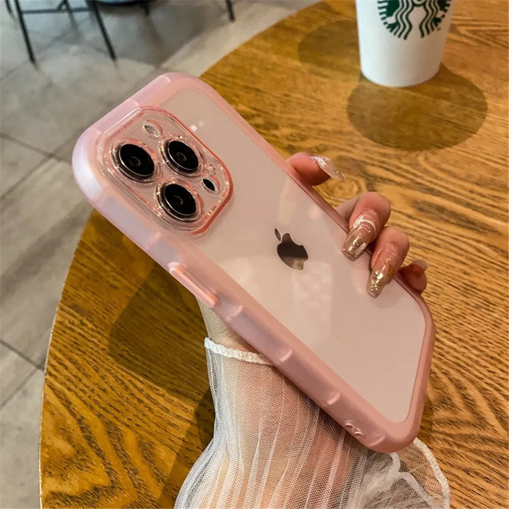 Clear Shockproof Bumper Silicone Case for iPhone 16 15 14 13 Pro Max