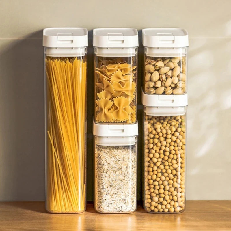 Sealed Grain Storage Jar with Scale Airtight Kitchen Food Container
