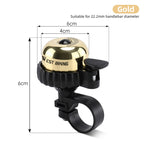 WEST BIKING Mini Thumb Bike Bell Retro Copper Bicycle Handlebar Bell