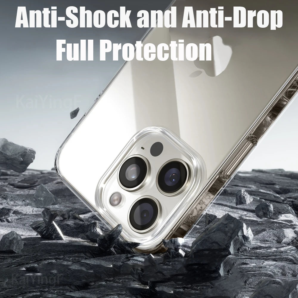 Luxury Transparent TPU iPhone Case | iPhone 11-16 Pro Max