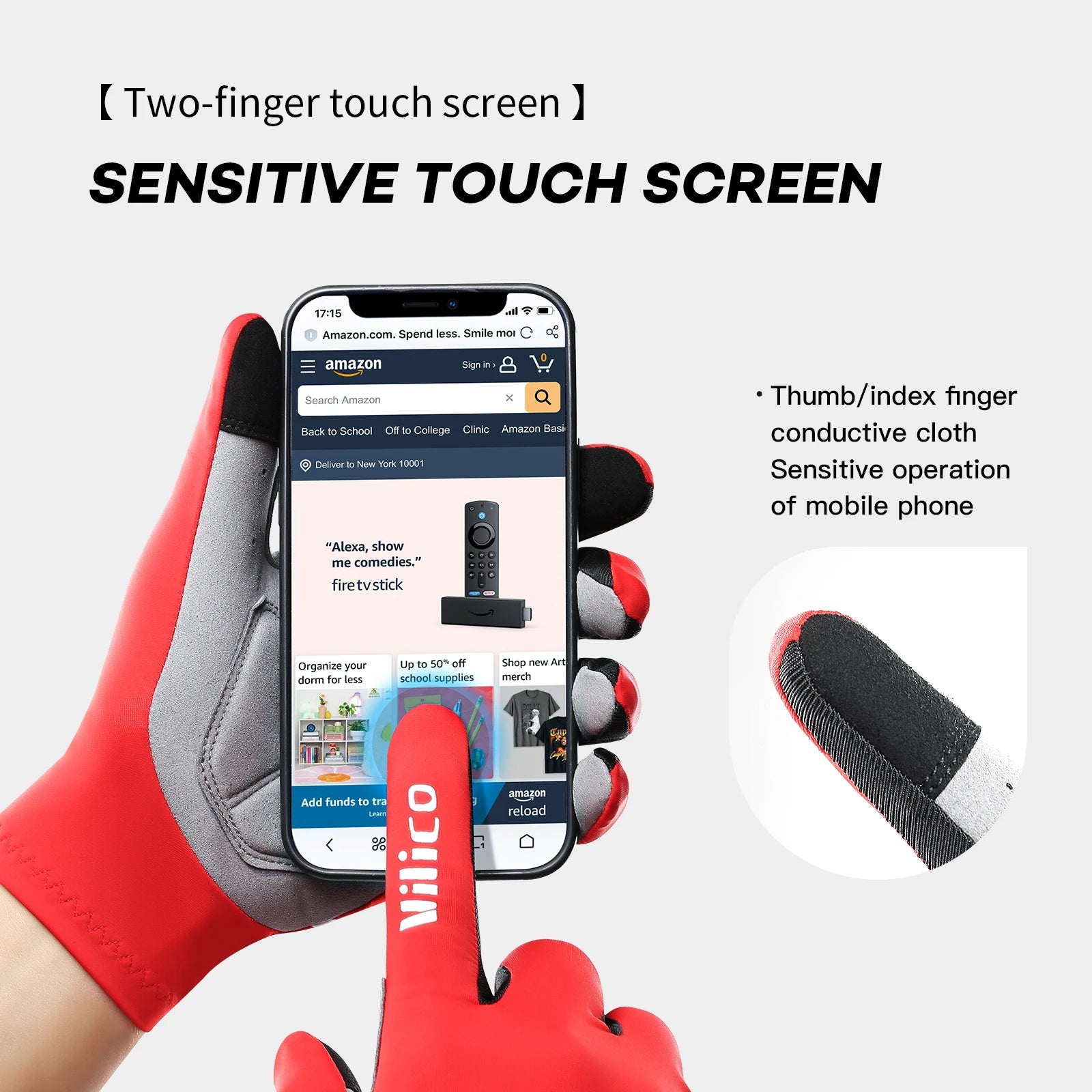 Cycling Gloves Half Finger Shock Absorption Anti-Slip MTB Gloves