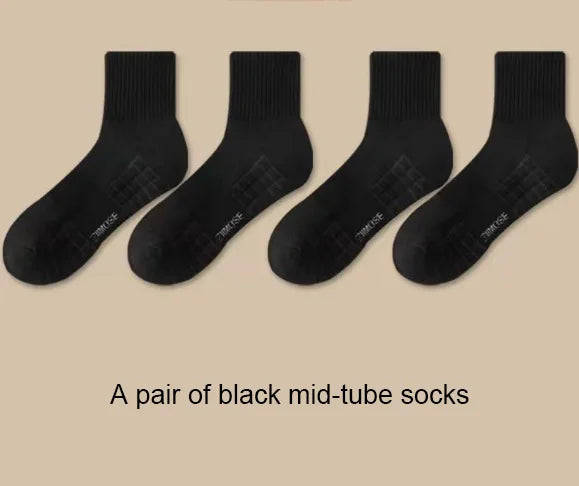 Mens Thick Cotton Towel Bottom Sport Socks Basketball Winter Warm Crew