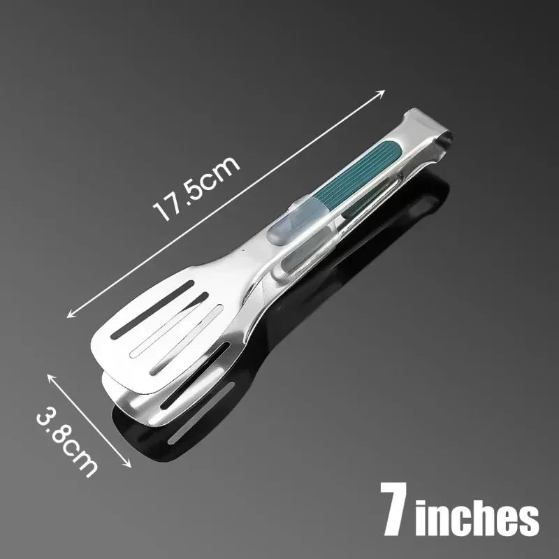Stainless Steel Kitchen Tongs – Heat Resistant BBQ & Food Clip Tool